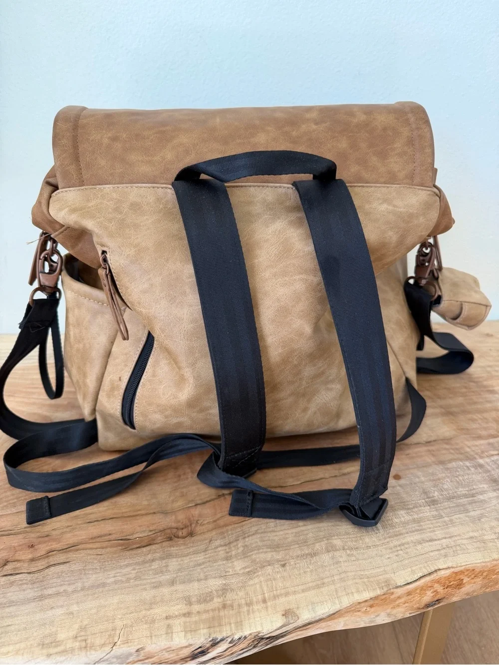 Petunia Pickle bottom Boxy Backpack Diaper Bag in Brioche